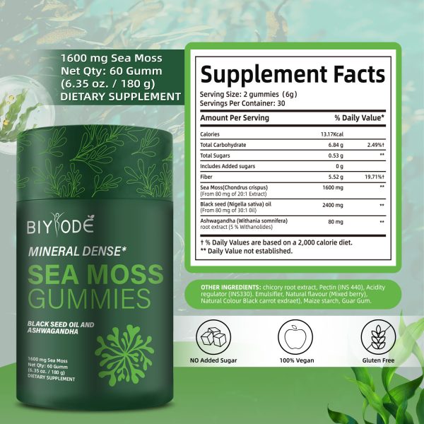 Bundle of Pure Himalayan shilajit & sea Moss Gummies – 3000 mg shilajit, sea Moss 1600mg ksm 66 ashwagandha, no Added Sugar, lab Tested, 75%+ fulvic Acid, 92+ Minerals, All One Supplement(1 Package) - 图片 7